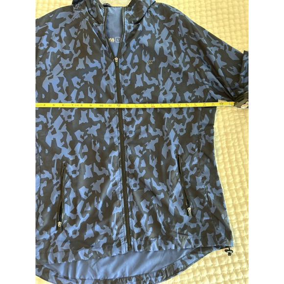 ZYIA ACTIVE Mens Black Blue Hooded Jacket L Ultra Lightweight - Picture 11 of 16